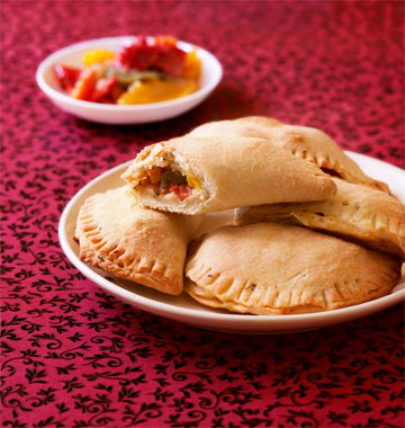 Panzerottini aux légumes d'été et chèvre