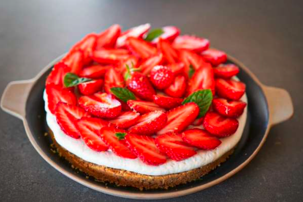 Tarte aux fraises et aux spéculos