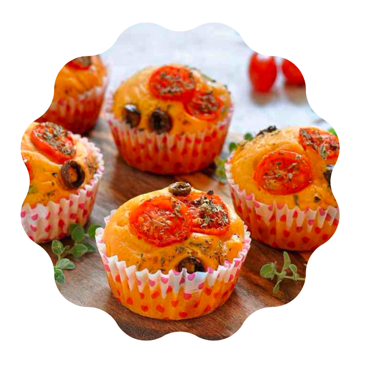 Minis muffins à la tomate