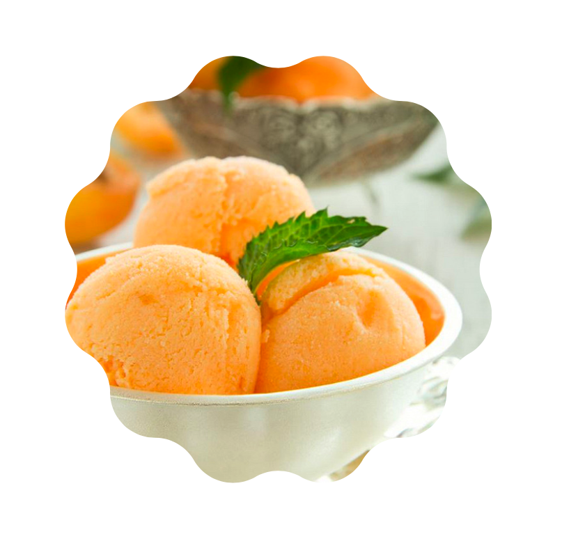 Glace à l'abricot